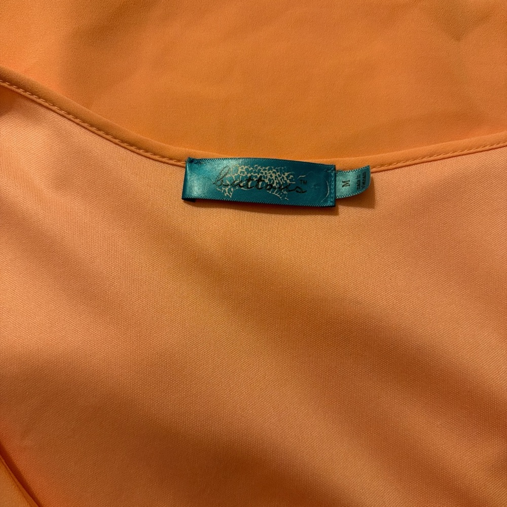 Elegant Peach Ruffle Dress - Picture 3 of 3